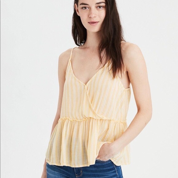 American Eagle striped peplum tank - Picture 1 of 6